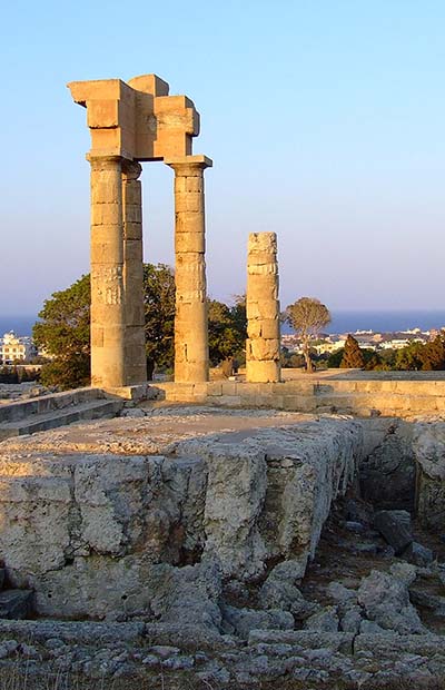 Rovine del Tempio di Apollo sull'Acropoli di Rodi